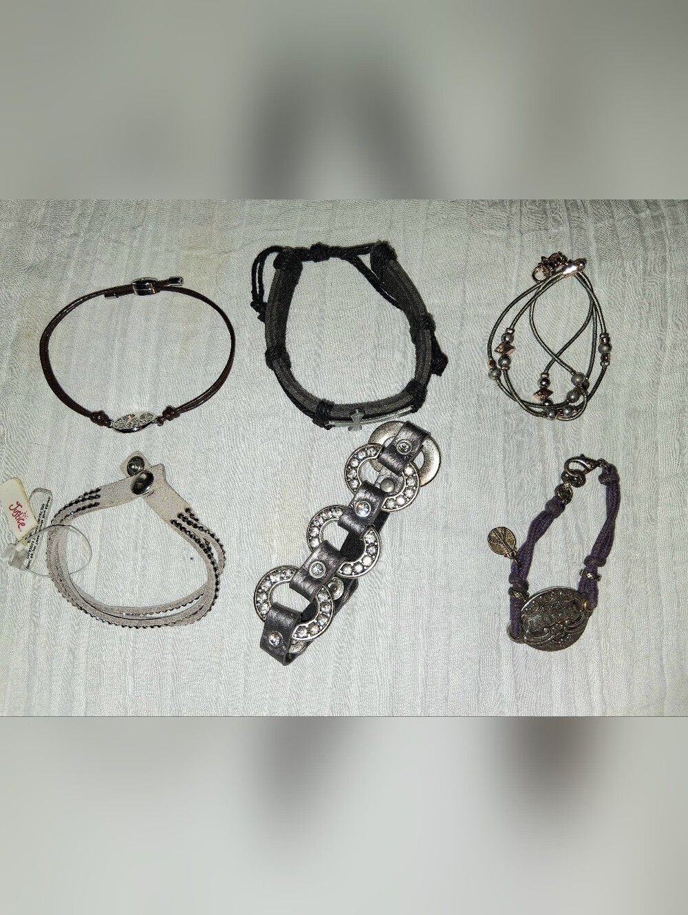 Mixed Bracelet Lot with Rhinestone Link Accent